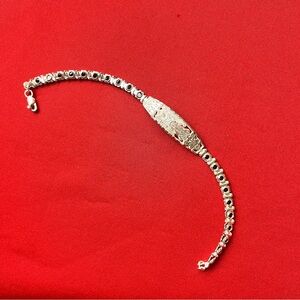 925 strling Silver Sparkling Rhinestone Catholic religions Bracelet‎